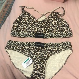 Calvin Klein cheetah set
